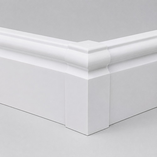 100mm white pvc skirting - 100mm,