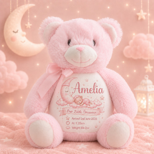 Personalised new baby teddy - baby,