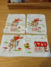 Cath Kidston Cowboy Bath Face Flannel & 2 Bath Mitts Cloth/Towel