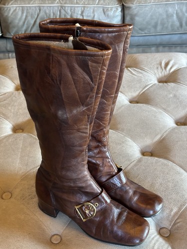 Vintage 60s brown leather - brown,