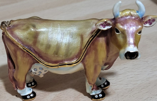 Arora 2005 cow trinket box - trinket,