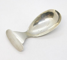 Sterling Silver Modernist Form Tea Caddy Spoon Antique 1916 Sheffield Deco