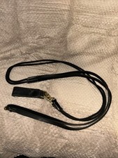 Full Length Black Leather And Rope Draw Reins