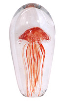 Large Clear Glass Red