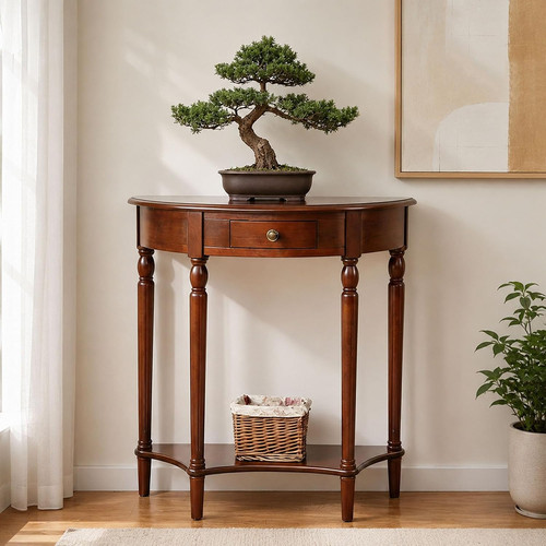 Vintage half moon console - half,