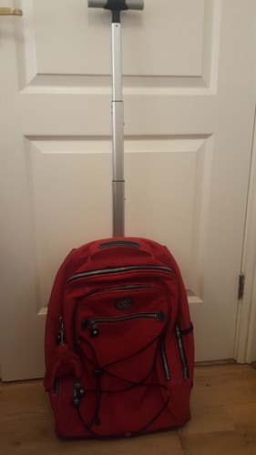 Kipling red wheeled luggage - red,