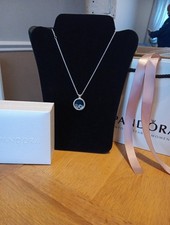 PANDORA Silver 30cm Chain, Medium Floating Locket & 2 Petite Charms