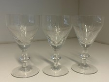 Vintage cut glass wine - glass, glasses