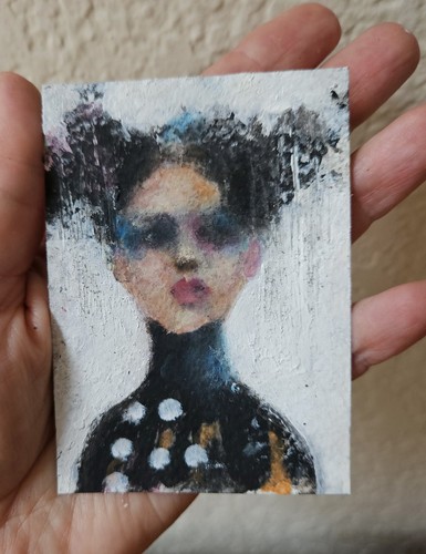 Aceo original ooak woman - original,