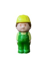 Vintage 1988 Playskool Construction Worker Action Figure Kids Toy (BEN) Hard Hat