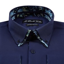 MENS NAVY OXFORD SHIRT WITH