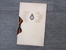 6th Battalion Royal Warwickshire Regiment c 1913 Christmas Card with Key Dates