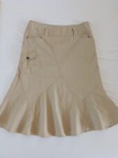 Ladies Skirt Tom Taylor Size 36 Pocket Side Zip Brown 11527