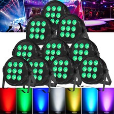 10x 9 LED Par Can Light RGBW DJ Party Bar Show Club Disco Wedding Stage Lighting