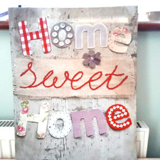 Home Sweet Home Framed Canvas Print