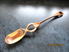 UNUSUAL WELSH HANDMADE LOVESPOON 30cm (12'') LOVE SPOON WALES 2-TONE WELSH     5
