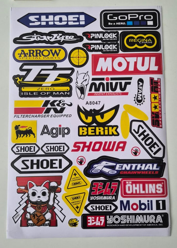 Motorbike sticker sheet - motorbike,