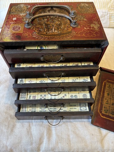 Antique chinese bone bamboo - bone,