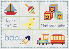 Cross Stitch Birth Sampler Kit