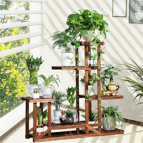 Rustic tier wooden step - rustic,