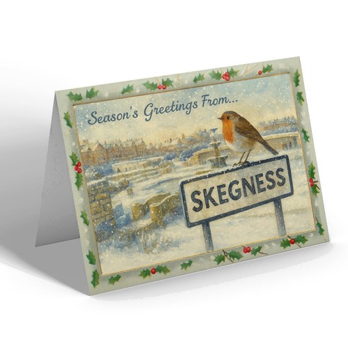 Xmas notelet skegness - xmas,
