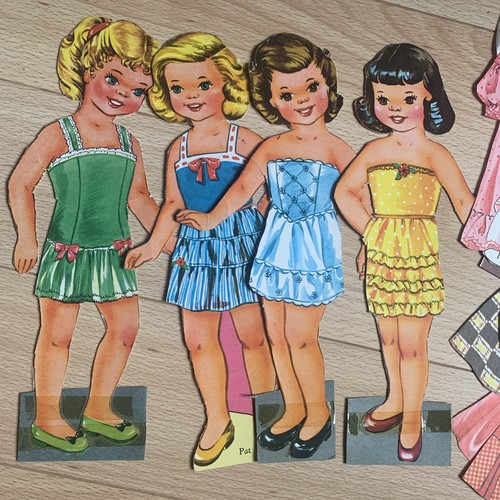 Vtg 1960s paper doll sisters - vtg,