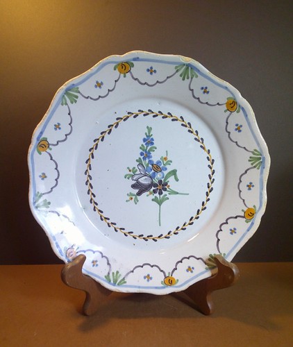 Antique french tin glazed - tin,
