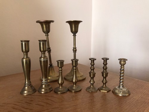 Vintage brass candlestick - vintage,