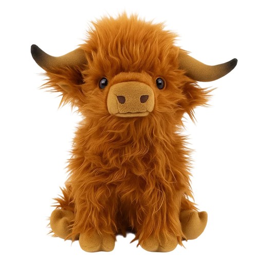 Highland cow teddy brown - cow,