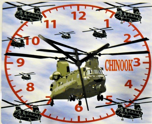 Chinook wall hanging - hanging, clock