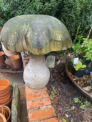 Large wooden mushroom - large,