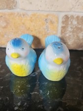Cath Kidston Blue Ceramic Garden Bird Bluebird Salt & Pepper Cruet Set