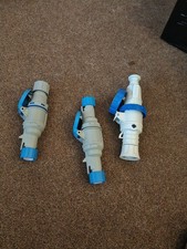 240V 16A 3PIN BLUE SITE INDUSTRIAL SET PLUG AND SOCKETS MALE / FEMALE