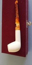 NEW Unsmoked Turkiye  Meerschaum  Pipe With Box