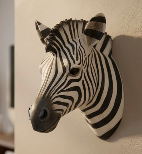 Zebra head wall hanging - zebra,