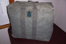 Vintage Military Issue Flyer's Kit Canvas Bag-with USAF Security Police Patch