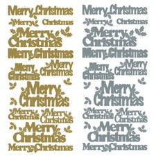 Merry Christmas stickers gold