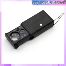 30X 60X Magnifier Reading Magnifying Glass Jewelry Loupe With LED Light Foldable