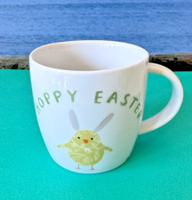 John Lewis Hoppy Easter Jump For Joy White  Mug Cup Chick Bunny Rabbit A