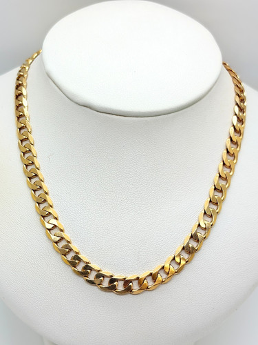 9ct yellow solid gold curb - yellow,
