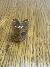 Sterling Silver Elephant Chunky Ring 2.2cm Wide, 8.08g Size Q/R