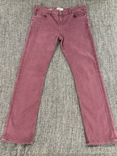 FatFace Denim Women’s Straight Leg Jeans UK 14R Burgundy / Plum Colour