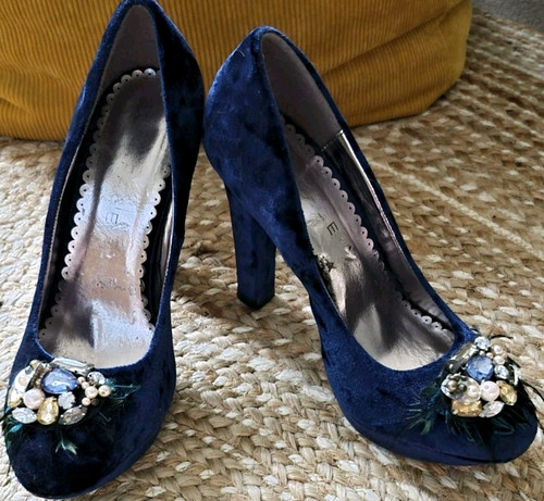 Y2k rampage navy - velvet, heels