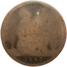 1865 ONE PENNY QUEEN VICTORIA