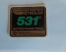 Reynolds 531 Double Butted Decals Original NOS.           FREE POSTAGE