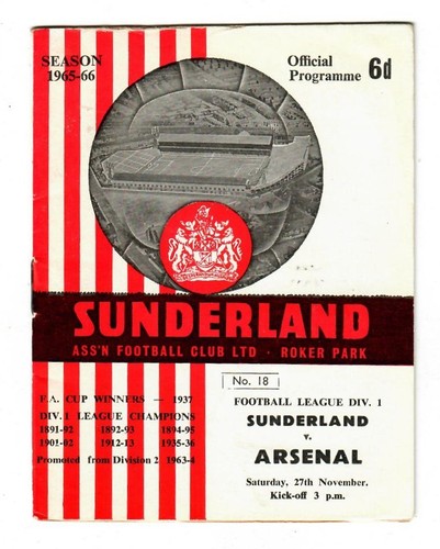 Sunderland 1965 home - sunderland, 1965-66