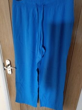 Ladies Crinkle Trousers blue