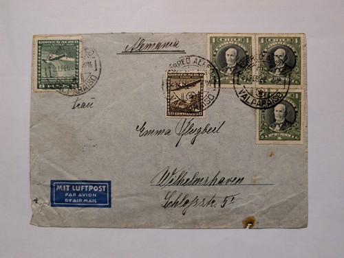 Chile airmail cover - chile, lot