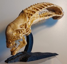 Xenomorph Alien Skull Model Figurine 3D Printed 7 Inches High Built In Stand
