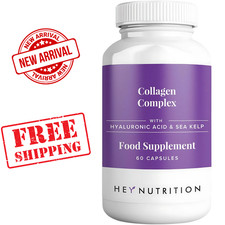 HEY NUTRITION COLLAGEN COMPLEX HYALURONIC ACID-SEA KELP - FAST&FREE SHIPPING UK!